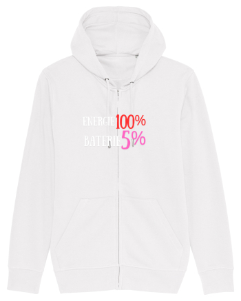 Energie 100%,Baterie  5% White