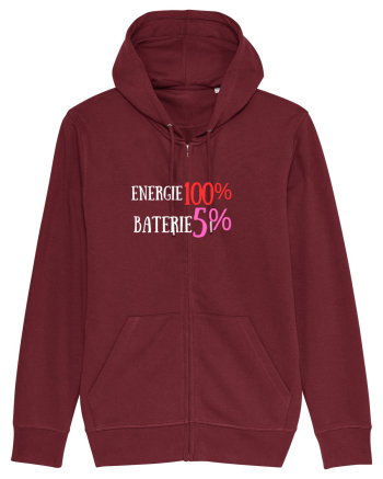 Energie 100%,Baterie  5% Burgundy