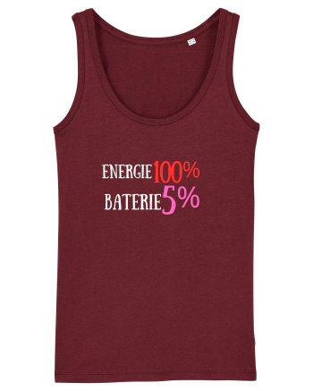 Energie 100%,Baterie  5% Burgundy