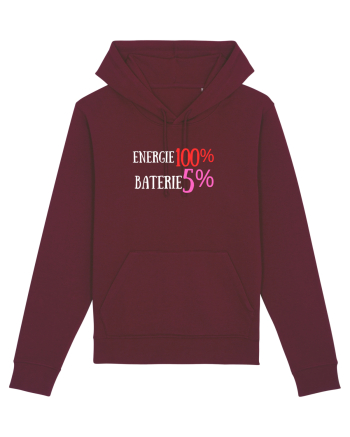 Energie 100%,Baterie  5% Burgundy