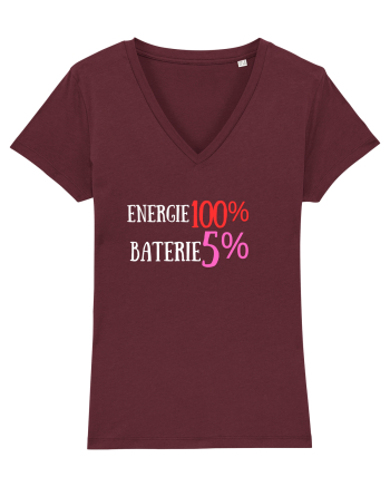 Energie 100%,Baterie  5% Burgundy
