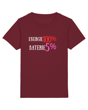 Energie 100%,Baterie  5% Burgundy
