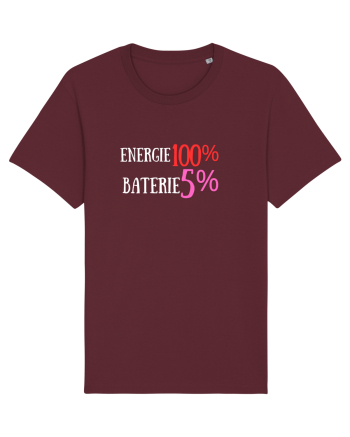Energie 100%,Baterie  5% Burgundy