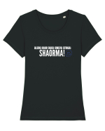 Alerg doar daca cineva striga SHAORMA  Tricou mânecă scurtă guler larg fitted Damă Expresser