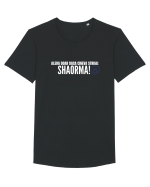 Alerg doar daca cineva striga SHAORMA  Tricou mânecă scurtă guler larg Bărbat Skater