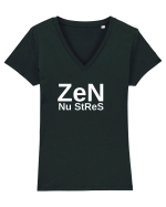 Zen nu stres Tricou mânecă scurtă guler V Damă Evoker