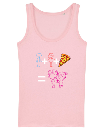 Tu+eu+pizza=love Cotton Pink