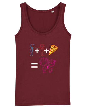 Tu+eu+pizza=love Burgundy