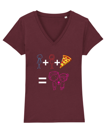 Tu+eu+pizza=love Burgundy