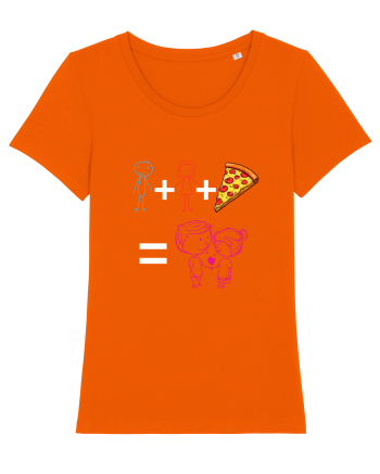 Tu+eu+pizza=love Bright Orange