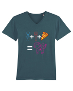 Tu+eu+pizza=love Tricou mânecă scurtă guler V Bărbat Presenter