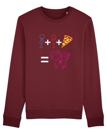 Tu+eu+pizza=love Burgundy