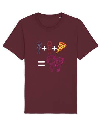Tu+eu+pizza=love Burgundy