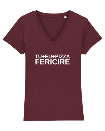 Tu + eu + pizza = fericire Burgundy
