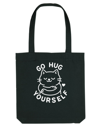 Go hug yourself - White cat style Black