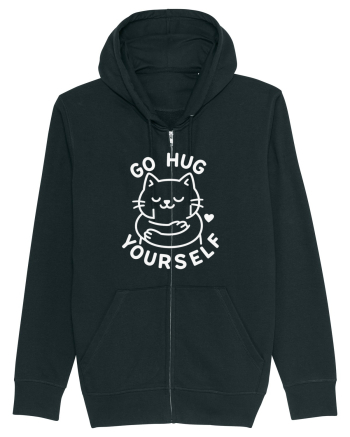 Go hug yourself - White cat style Black