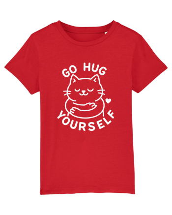 Go hug yourself - White cat style Red