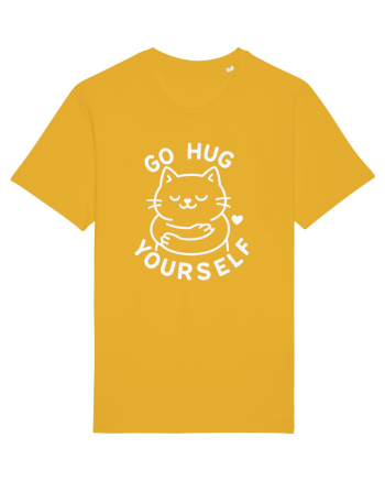 Go hug yourself - White cat style Spectra Yellow