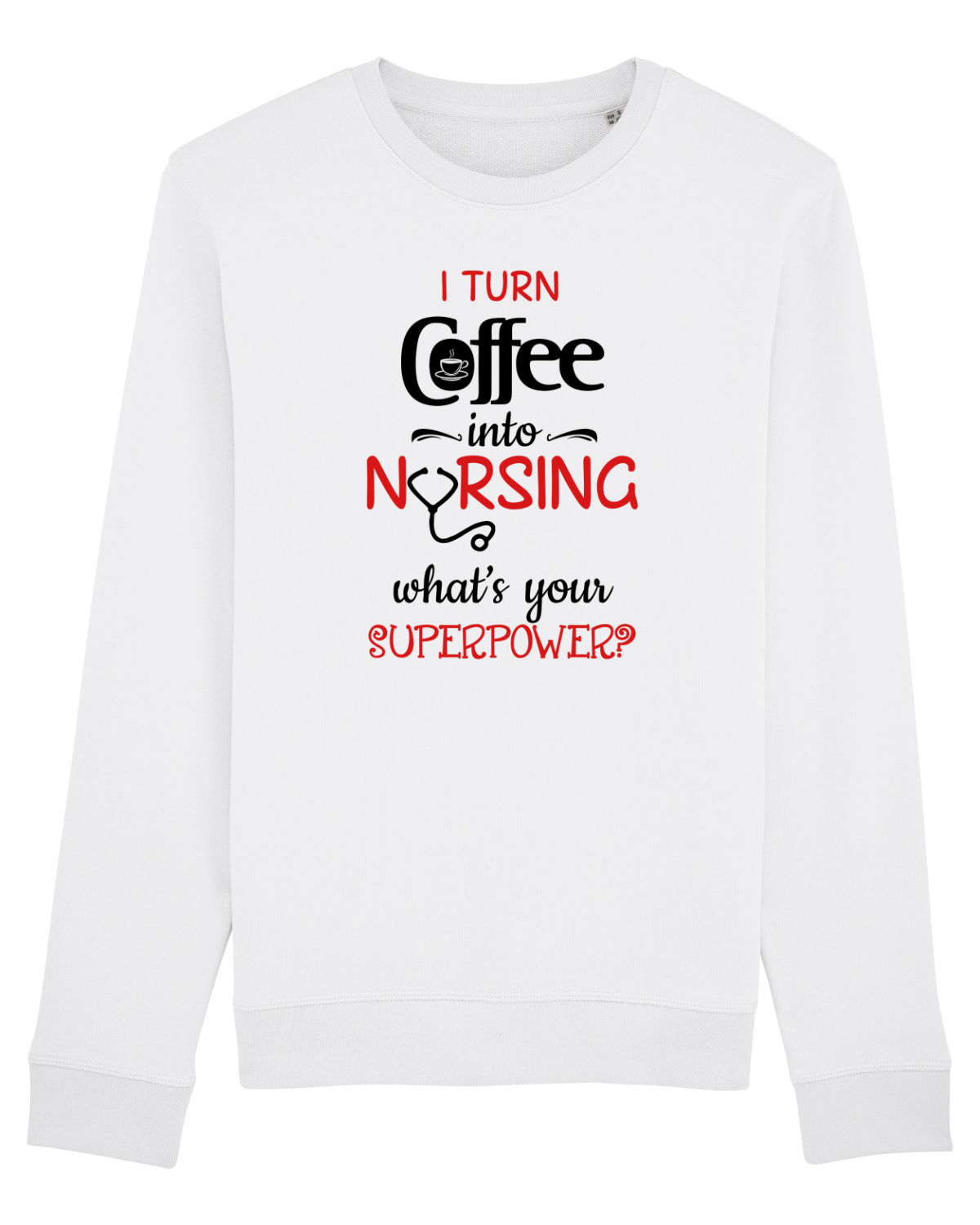 Bluză mânecă lungă Unisex Rise White