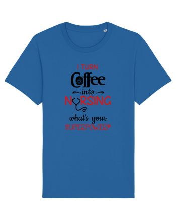 Coffee into Nursing Royal Blue