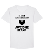 Awesome Beard Tricou mânecă scurtă guler larg Bărbat Skater