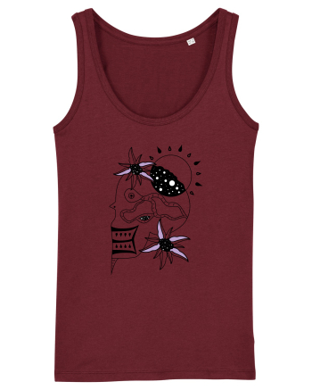 The king skull Burgundy