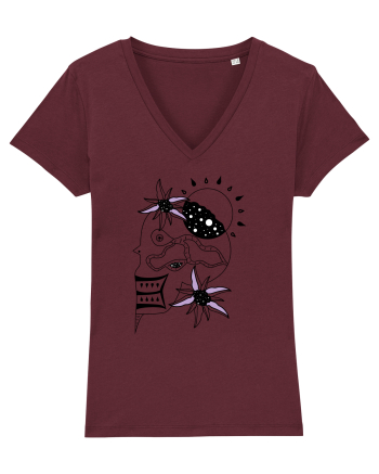 The king skull Burgundy