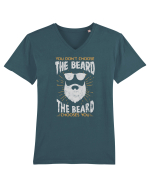The beard chooses you Tricou mânecă scurtă guler V Bărbat Presenter