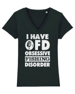 OFD Tricou mânecă scurtă guler V Damă Evoker