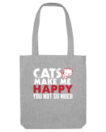 Cats make me happy Sacoșă textilă