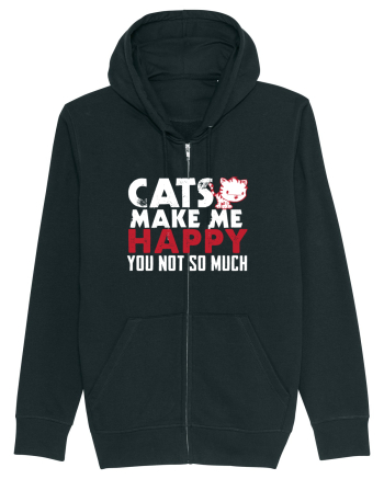 Cats make me happy Black