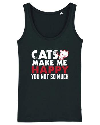Cats make me happy Black