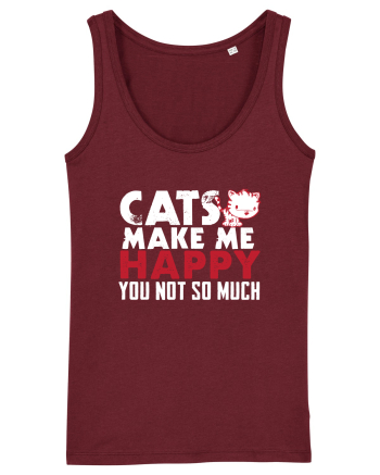 Cats make me happy Burgundy