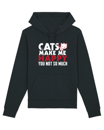 Cats make me happy Black
