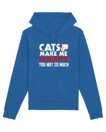Cats make me happy Royal Blue