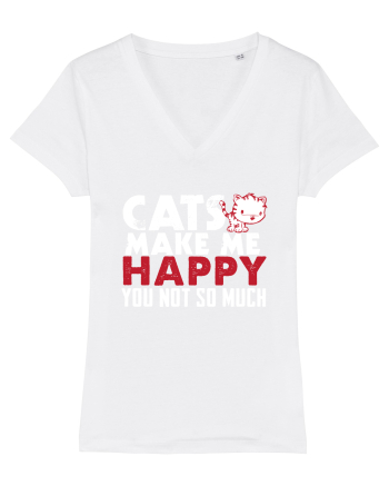 Cats make me happy White
