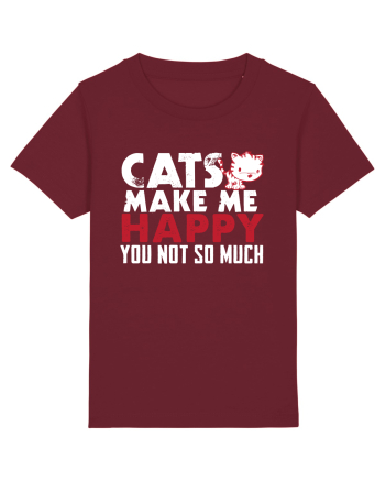 Cats make me happy Burgundy