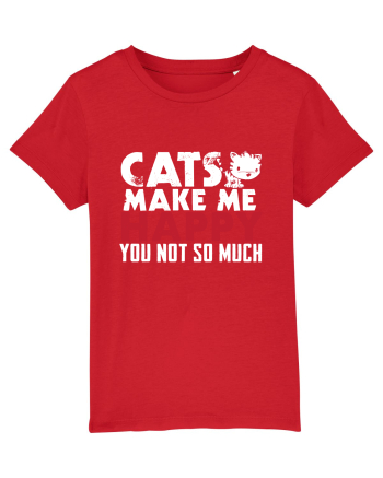 Cats make me happy Red