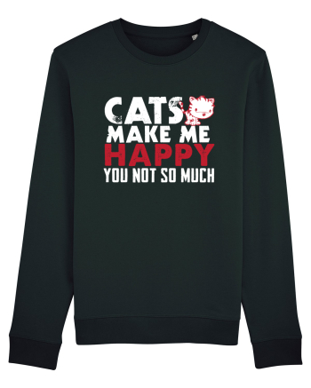 Cats make me happy Black