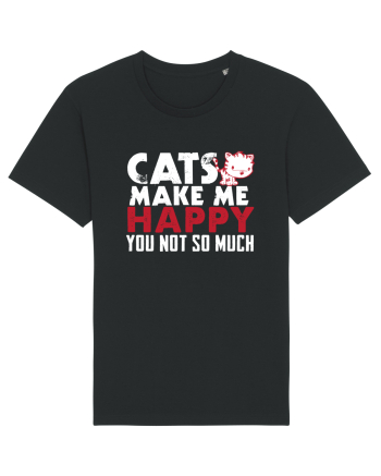Cats make me happy Black