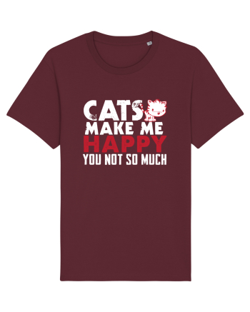 Cats make me happy Burgundy