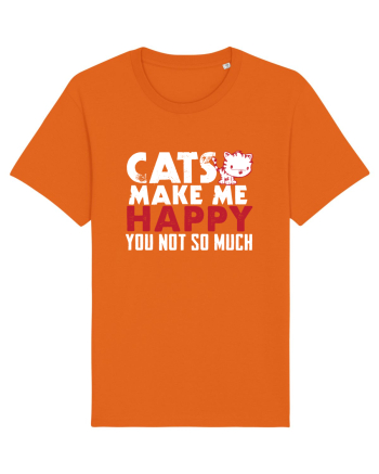 Cats make me happy Bright Orange