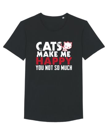 Cats make me happy Black