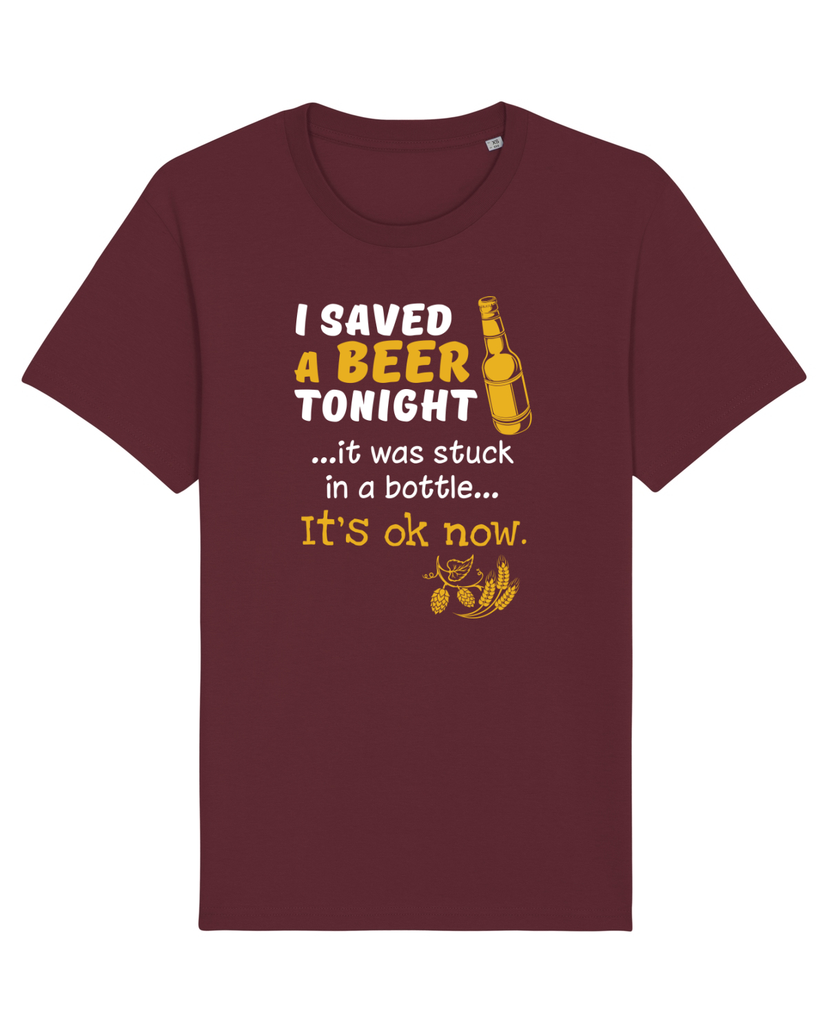 Tricou mânecă scurtă Unisex Rocker Burgundy