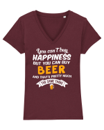 Beer Happiness Tricou mânecă scurtă guler V Damă Evoker