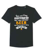 Beer Happiness Tricou mânecă scurtă guler larg Bărbat Skater