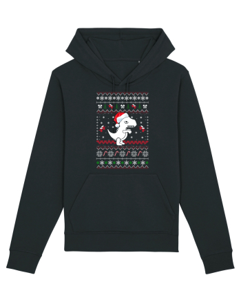Funny Christmas T-rex Black