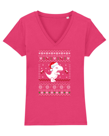 Funny Christmas T-rex Raspberry