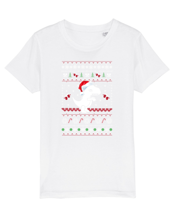 Funny Christmas T-rex White