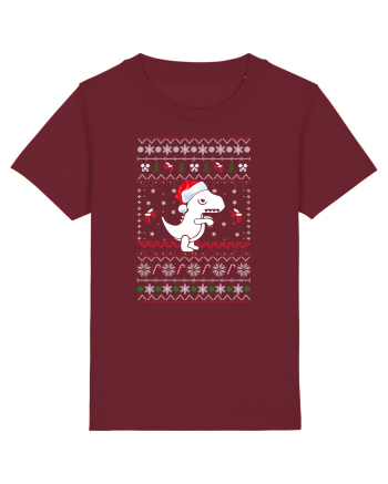 Funny Christmas T-rex Burgundy